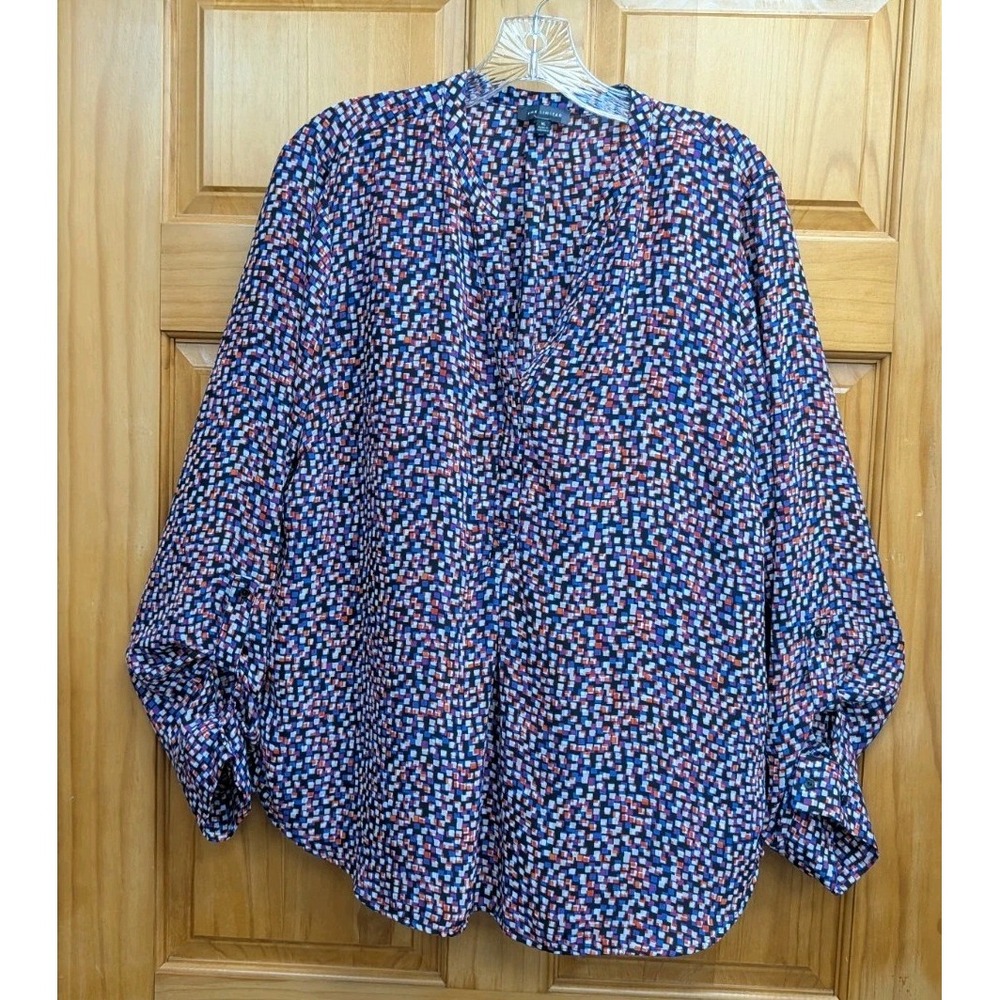 The Limited Women XL Shirt Button-Down Front Button Tab Long Sleeves Top Work